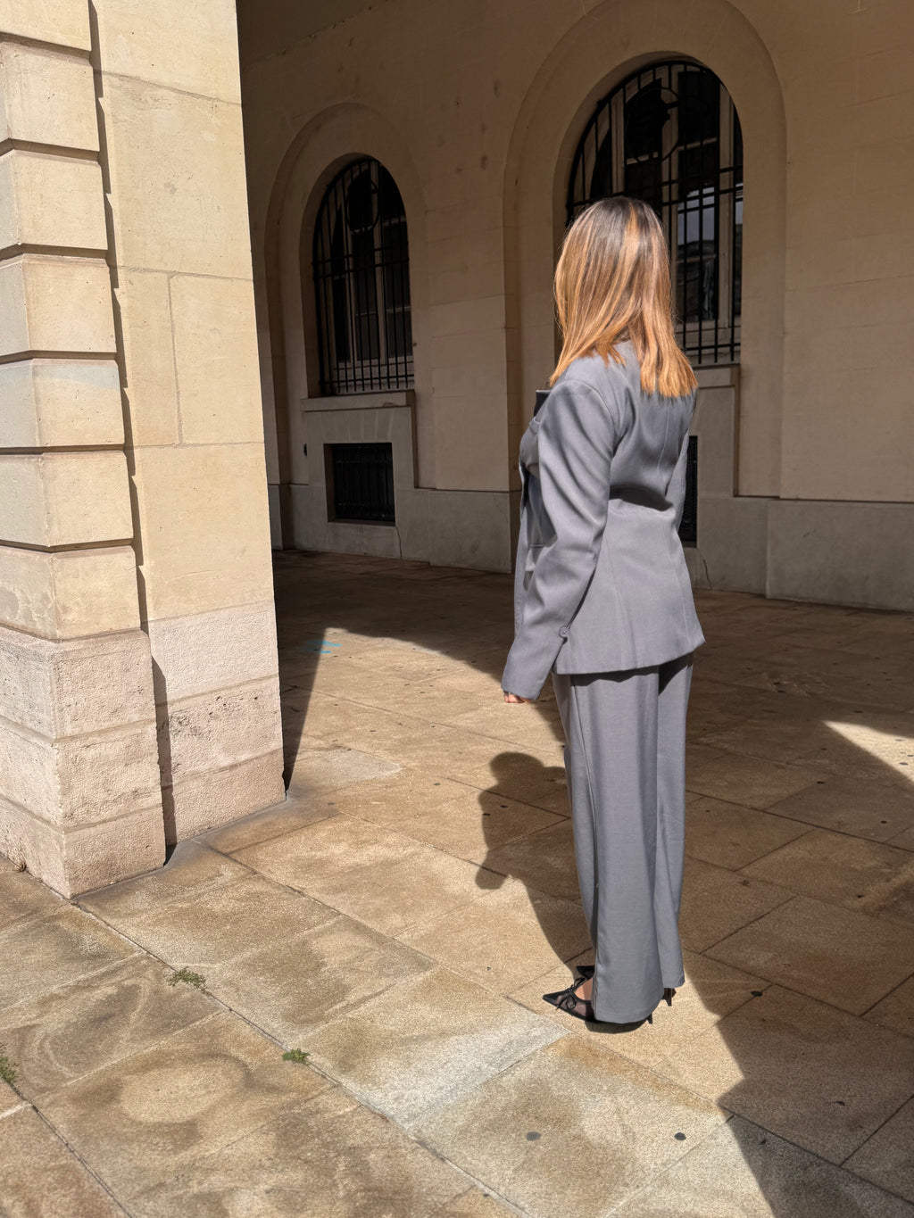 Pantalon tailleur gris - Adelyna