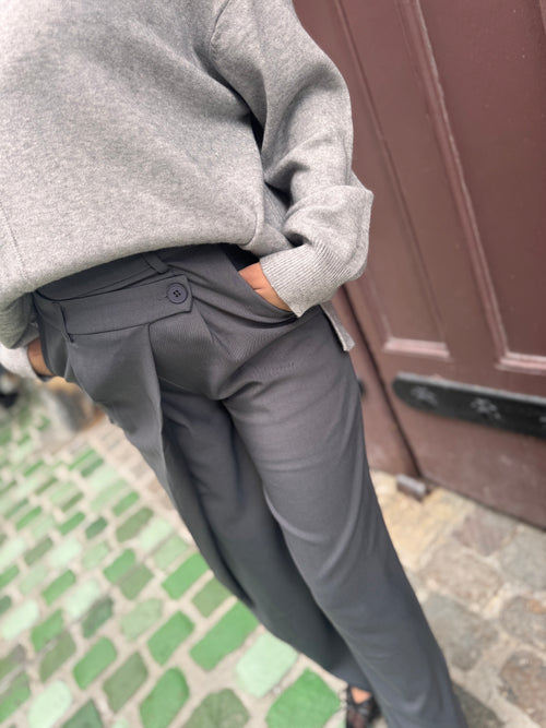 Pantalon tailleur gris - Adelyna