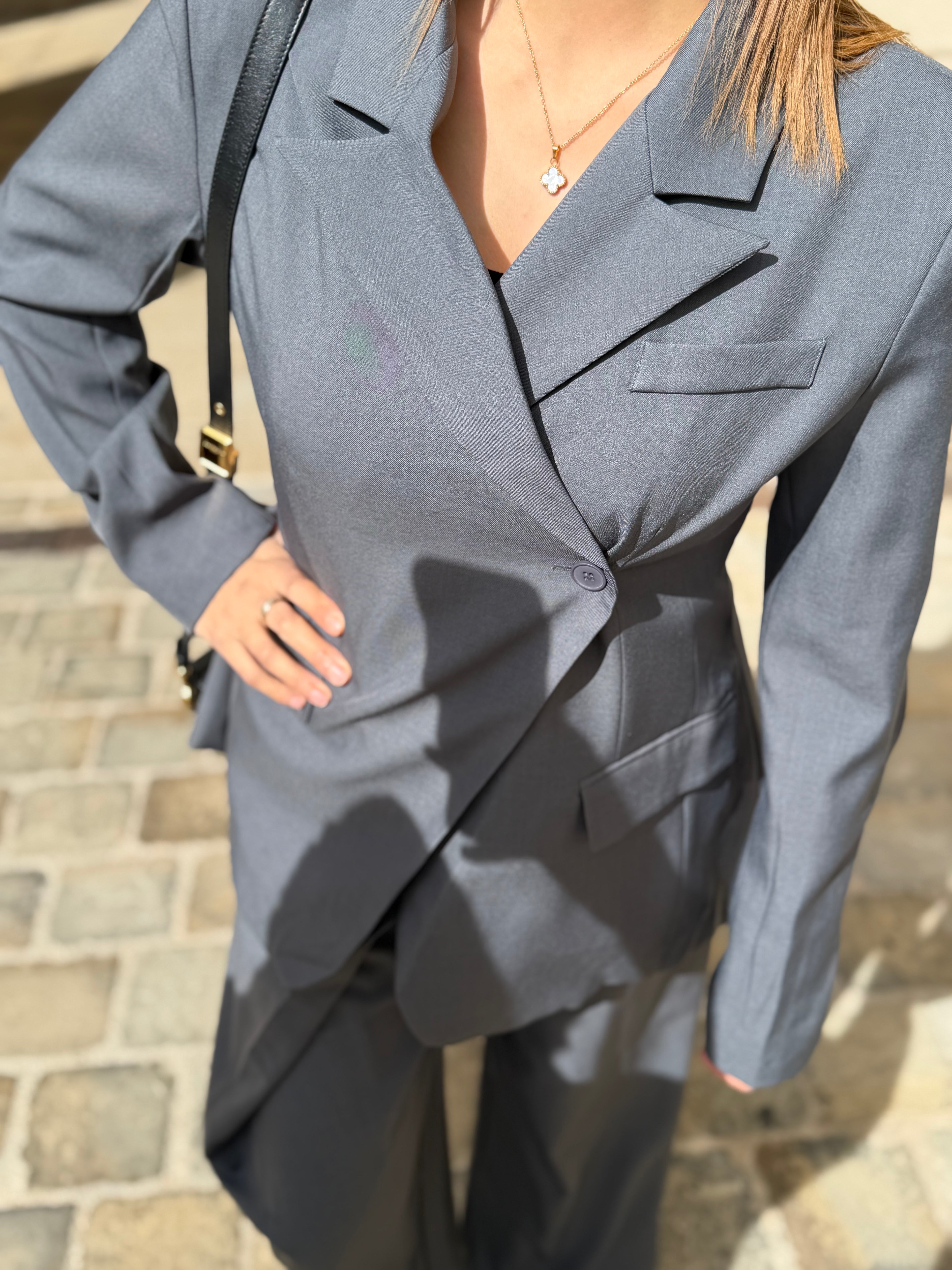 Blazer tailleur gris - Adelyna