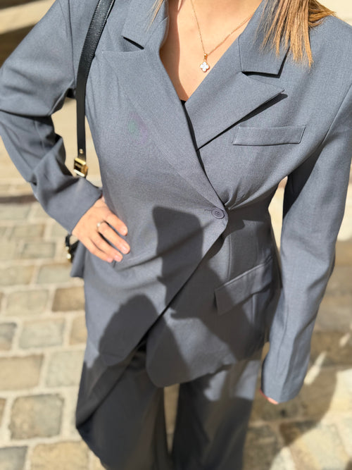 Blazer tailleur gris - Adelyna